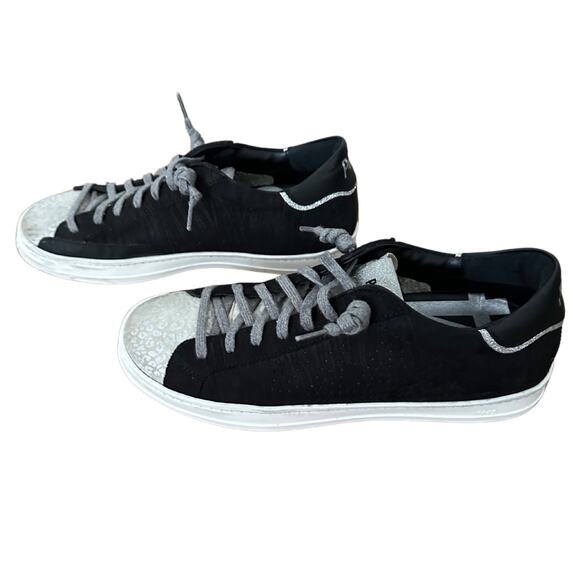 P448 Low Top Zebra and Leopard Print Lace Up Distressed Sneaker I 38140 - Picture 2 of 8